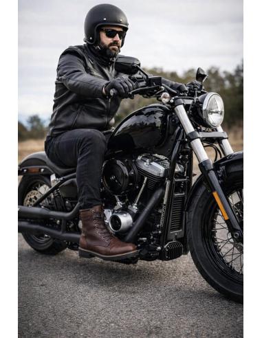 XPD X-Nashville H2Out Brown Boots | Café Racer Style and CE Protection