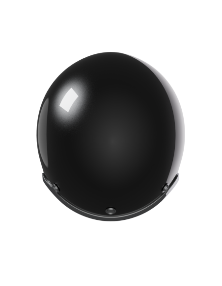 Casco Jet Retro Negro Perlado ECE 2206 | Ligero y Elegante | Iguana Custom