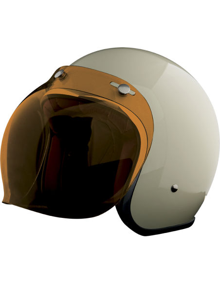 Ecrã Bolha Laranja para Capacete Jet | Estilo Retro e Visibilidade Melhorada