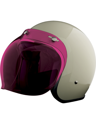 Tela Bubble Rosa para Capacete Jet | Estilo Retro e Proteção com Atitude