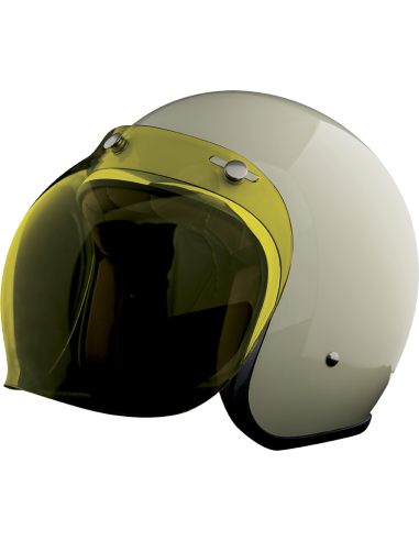 Tela Bolha Amarela para Capacete Jet | Visibilidade Noturna e Estilo Retrô