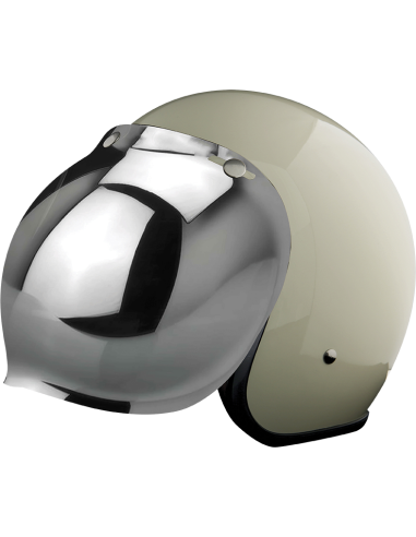 Pantalla Burbuja Espejo Iridio para Casco Jet | Estilo Radical y Protección Solar