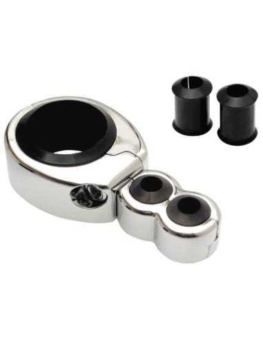 Abrazaderas dobles swivel cromadas Motion Pro