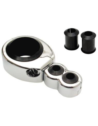 Abrazaderas dobles swivel cromadas Motion Pro