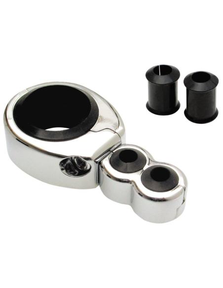 Abrazaderas dobles swivel cromadas Motion Pro