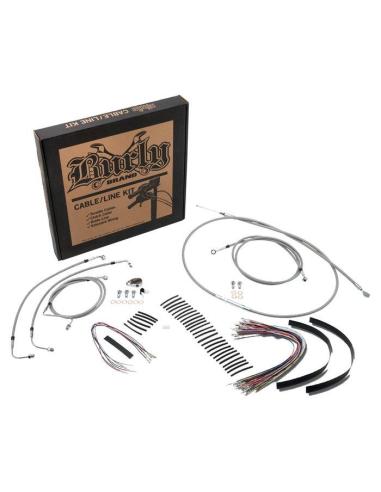 Kit Burly de cables para Apehanger 14" Harley FLHR/FLTR ABS | Instalación fácil