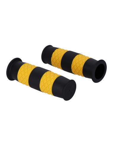 Punhos 13 1/2 Outlaw 7/8” preto/amarelo – Estilo Racing