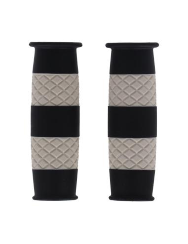 Puños 13 1/2 Outlaw negro/blanco Ø1” – Classic Style