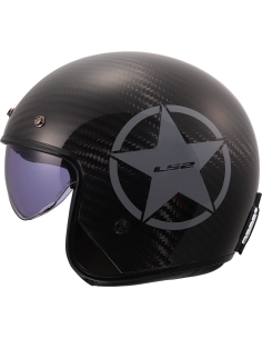 LS2 OF601 BOB II Carbone Grey Star Jet – ECE 22.06 2