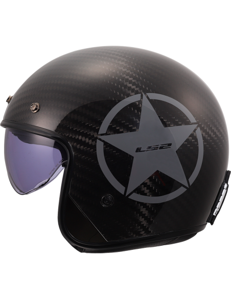 LS2 OF601 BOB II Carbon Grey Star Jet – ECE 22.06