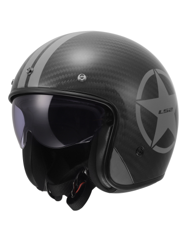 LS2 OF601 BOB II Carbon Grey Star Jet – ECE 22.06