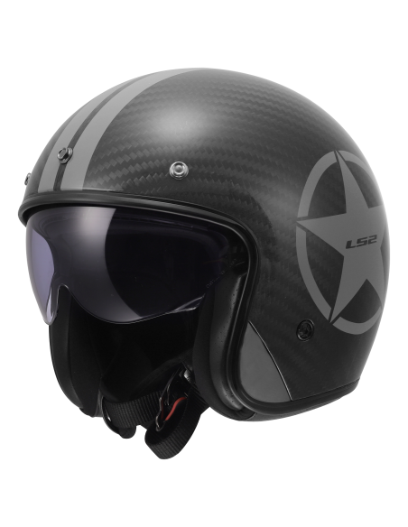 LS2 OF601 BOB II Carbonio Grey Star Jet – ECE 22.06
