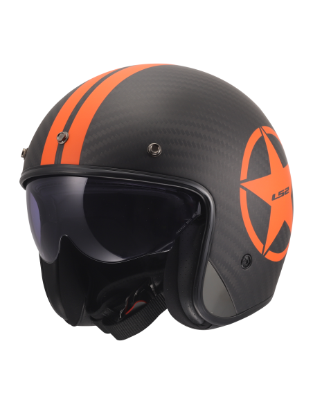LS2 OF601 BOB II Carbonio Orange Star Jet – ECE 22.06