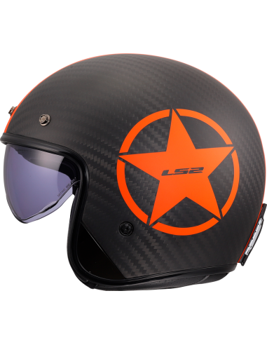LS2 OF601 BOB II Carbon Orange Star Jet – ECE 22.06