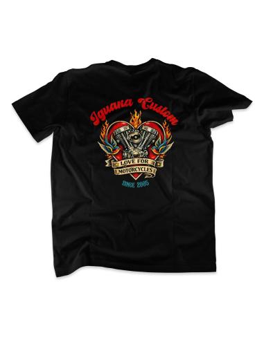 Camiseta Iguana Custom Love For Motorcycles | São Valentim Motociclista