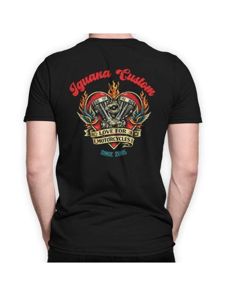Camiseta Iguana Custom Love For Motorcycles | São Valentim Motociclista