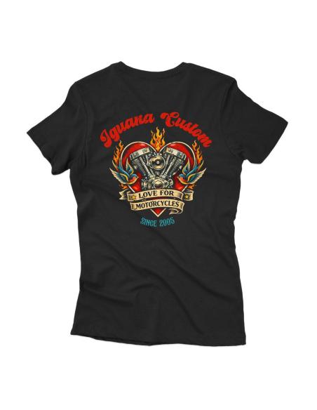 Camiseta Mulher Iguana Custom Love For Motorcycles | Dia dos Namorados