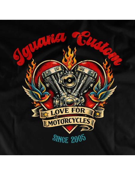 Camiseta Mulher Iguana Custom Love For Motorcycles | Dia dos Namorados