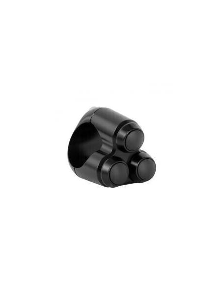 GUIDÃO PRETO DE GRAMPO DE TRÊS EMPURRÕES 25MM (1")
