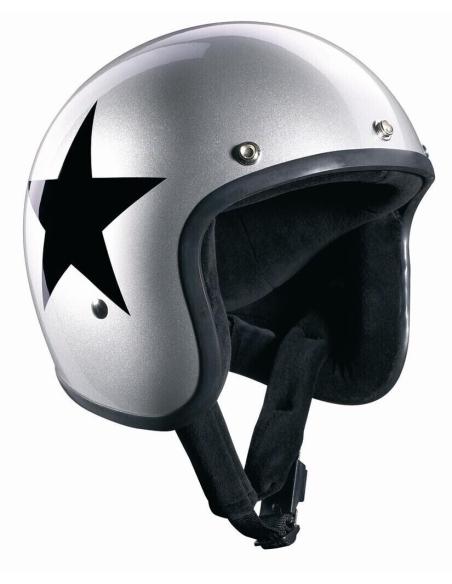BANDIT JET HELMET ORIGINAL GREY GLOSS BLACK STAR
