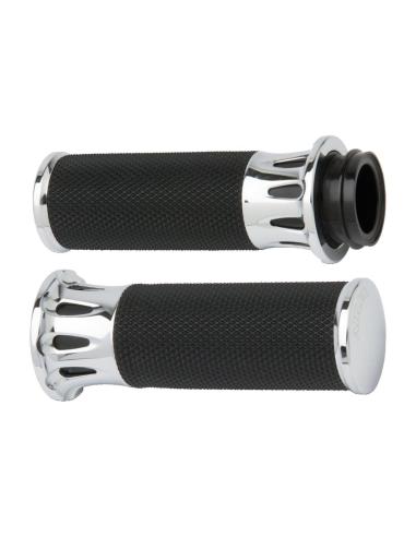 Manopole Arlen Ness Fusion Deep Cut Cromate 1”