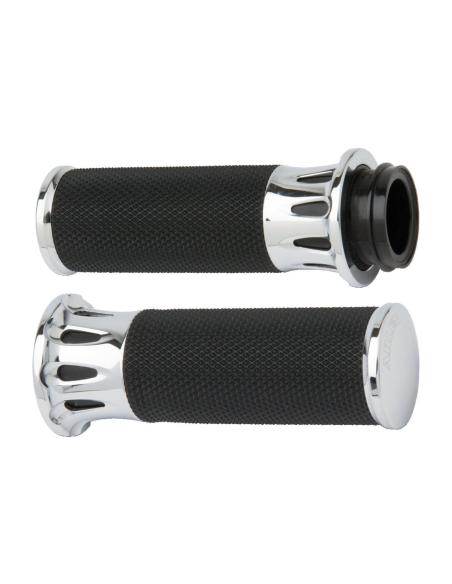 Arlen Ness Fusion Deep Cut Chrome 1" Grips