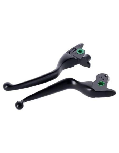 KIT MANETAS WIDE BLADE NEGRAS PARA HARLEY TOURING 2014–2016 EMBRAGUE HIDRÁULICO