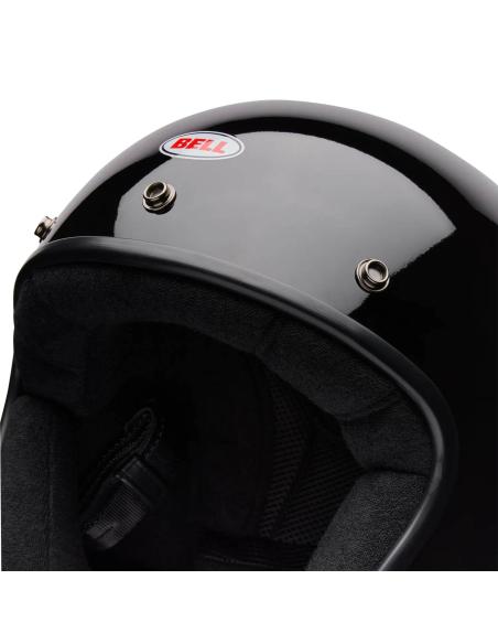 Casque Jet Bell Magnum Solid Noir Vintage DOT/ECE 22.06