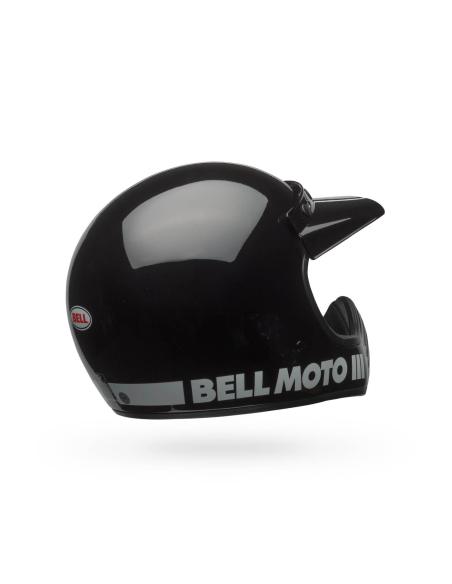 Casco Bell Moto-3 Negro Brillo ECE 22.06 | Estilo Retro Original