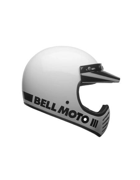 Casco Bell Moto-3 Classic Bianco Lucido ECE 22.06 | Retrò Originale