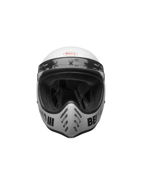 Capacete Bell Moto-3 Classic Branco Brilhante ECE 22.06 | Retro Original