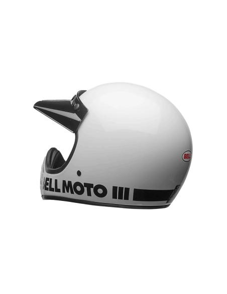 Casco Bell Moto-3 Classic Bianco Lucido ECE 22.06 | Retrò Originale