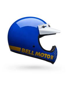 Casco Bell Moto-3 Classic Blu Lucido ECE 22.06 | Stile Retro Racing 2