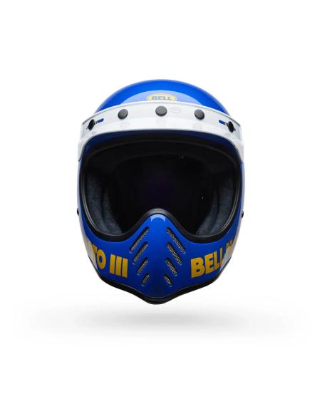 Casco Bell Moto-3 Classic Azul Brillo ECE 22.06 | Estilo Retro Racing