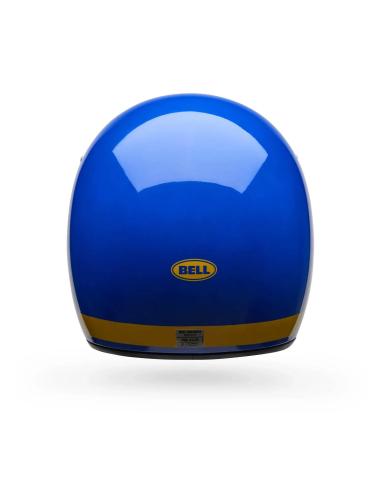 Casque Bell Moto-3 Classic Bleu Brillant ECE 22.06 | Style Rétro Racing