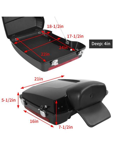 Razor Tour Pack Universel Noir avec Dossier | Style Harley
