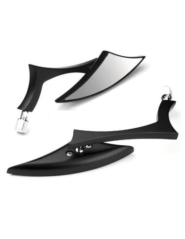 Specchietti Razor CNC Neri Universali M8 M10 | Stile Radicale