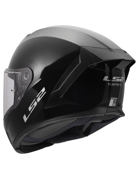 LS2 FF820 Rapid III Helmet Gloss Black ECE 22.06