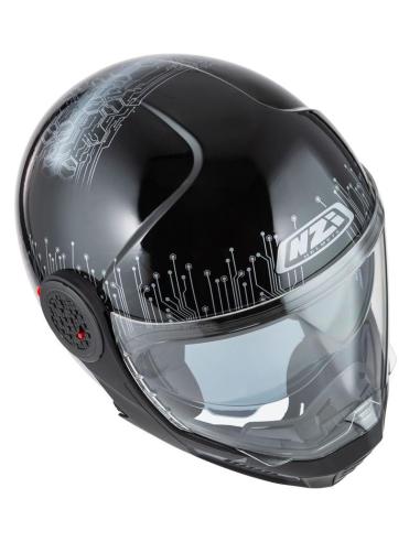 Casco Modular NZI Minimod Duo Meta Black silver P/J ECE 22.06