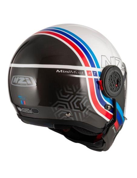 Capacete Modular NZI Minimod Duo Watson branco preto P/J ECE 22.06