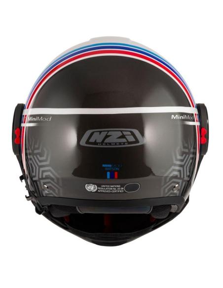 Capacete Modular NZI Minimod Duo Watson branco preto P/J ECE 22.06