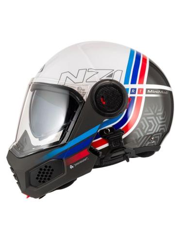 Casco Modulare NZI Minimod Duo Watson bianco nero P/J ECE 22.06