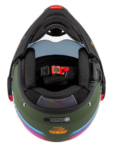 Casco Modular NZI Minimod Duo Rainbow green P/J ECE 22.06