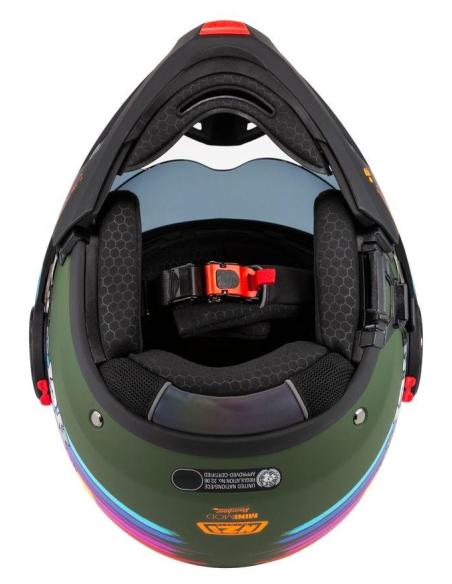 Casco Modulabile NZI Minimod Duo Rainbow green P/J ECE 22.06