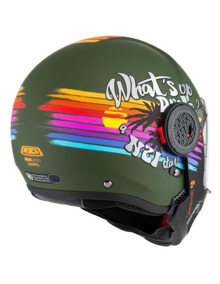 Modular Helmet NZI Minimod Duo Rainbow Green P/J ECE 22.06