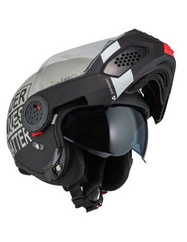 Capacete Modular NZI Minimod Duo Involt cinza preto P/J ECE 22.06