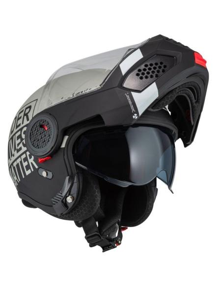 Modular Helmet NZI Minimod Duo Involt grey black P/J ECE 22.06