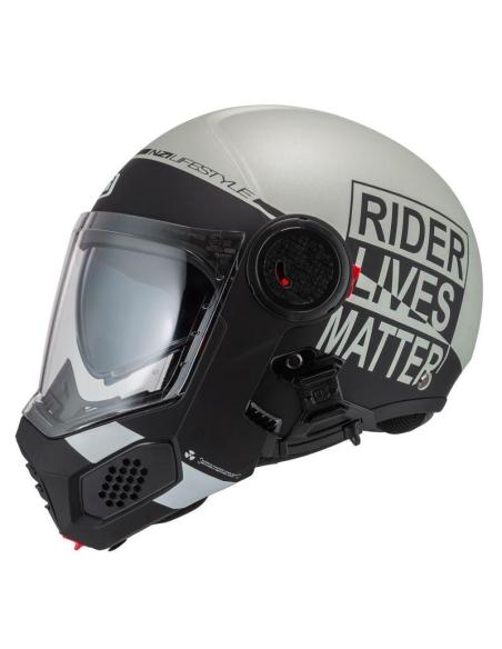 Modular Helmet NZI Minimod Duo Involt grey black P/J ECE 22.06