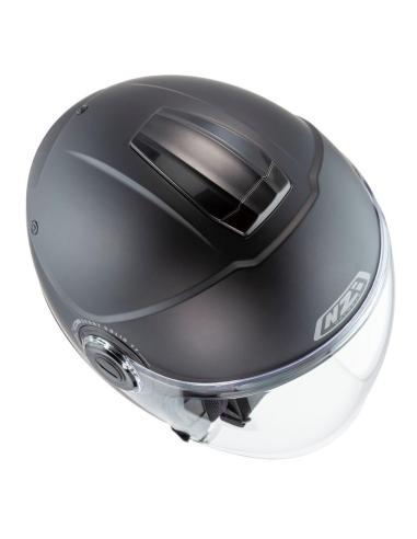 Capacete Jet NZI Civic Preto Fosco Viseira ECE 22.06