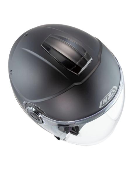 Jet Helmet NZI Civic Matte Black Screen ECE 22.06